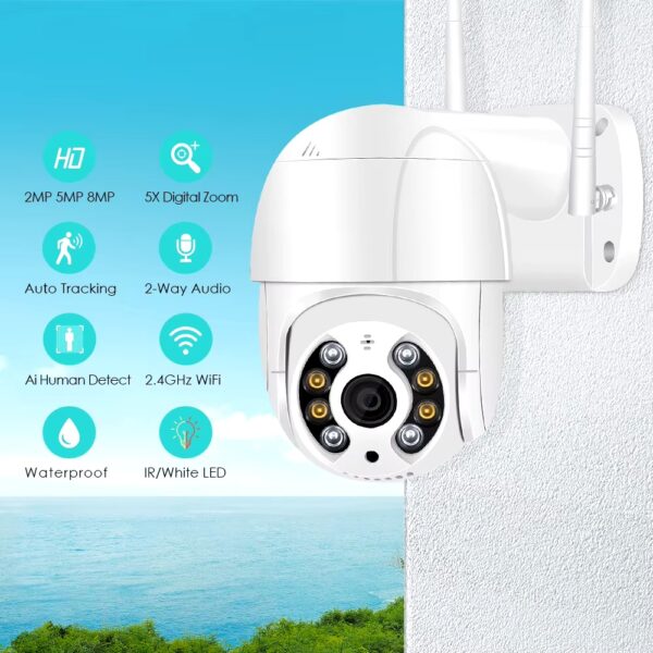 4MP CAMARA DE SEGURIDAD IP LAN WIFI DOMO PTZ360 EXTERIOR 1080P - Image 3