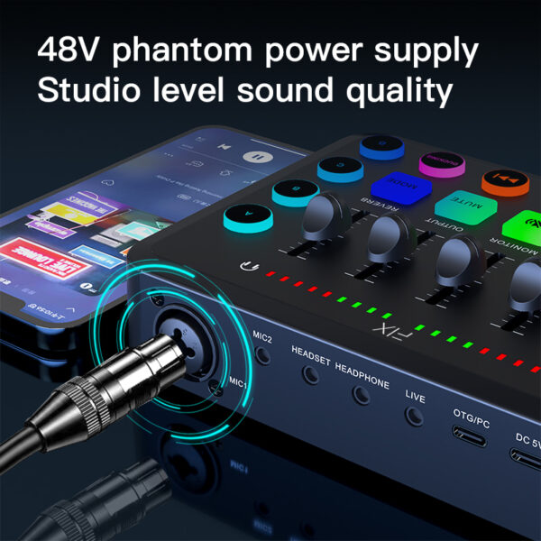 Consola Flx Para Stream Podcast C/48v Phantom - Image 2