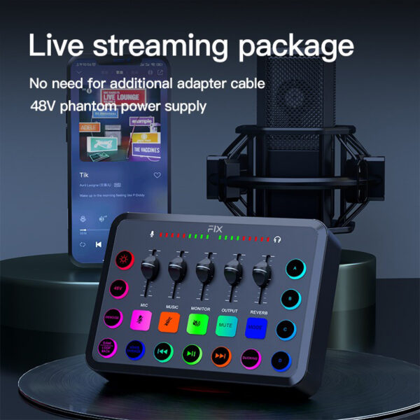 Consola Flx Para Stream Podcast C/48v Phantom - Image 3