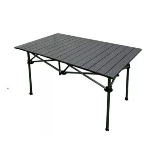 Mesa Camping Plegable Acero Inox & Aluminio 1.2 Mts X 61