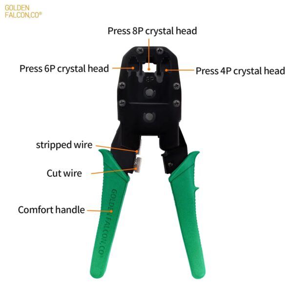Pinza Crimpeadora Rj45 Rj11 Rj9 Profesional Armado Red Utp - Image 3