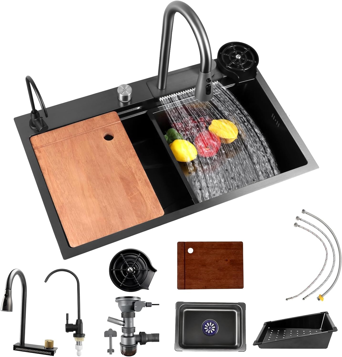 Fregadero A/inox Negro Kit Completo Importador Directo