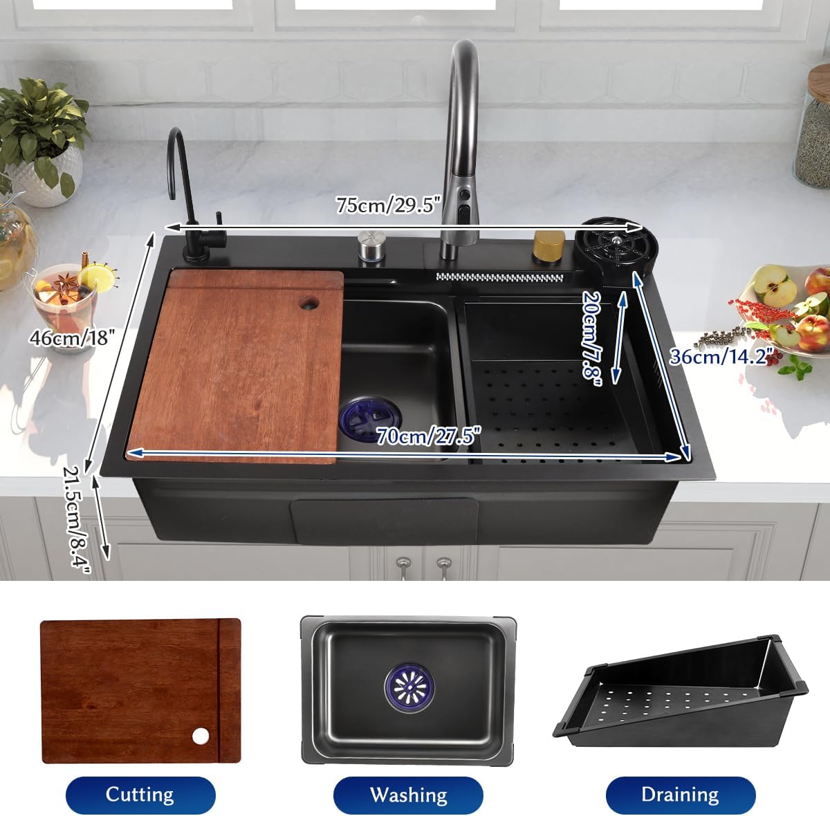 Fregadero A/inox Negro Kit Completo Importador Directo - Image 8