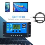 Regulador De Carga Solar Flx 30a 12v 24v Pwm Display Usb - Imagen 3