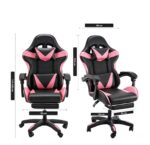 Silla Gamer Ergonomica Reclinable Con Apoya Pies Base Giratoria De Cuero Sintetico Unicorn P!nk de Flixar - Imagen 3