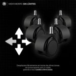 Silla Gamer Ergonomica Reclinable Con Apoya Pies Base Giratoria De Cuero Sintetico Red Darpa - Imagen 3